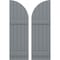 Ekena Millwork Americraft 5-Board (2 Batten) Wood Joined Board-n-Batten Shutters w/ Arch Top, ARW101BQ518X77CHH, PR ARW101BQ518X77CHH - alternate 1